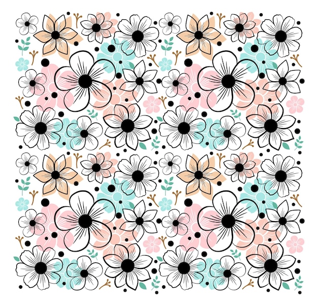 Flower seamless pattern sfondio vector design sfondio floreale sfondio fiori