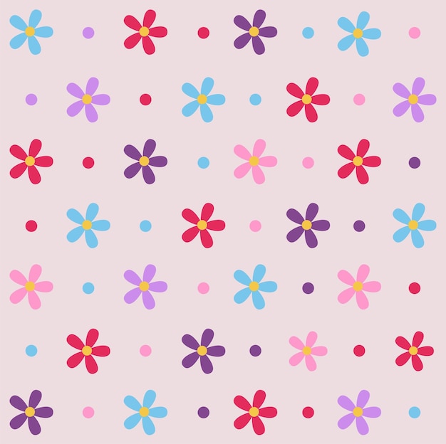 Flower Seamless Pattern Background Vector Design Floral Background Flowers Backgrounds