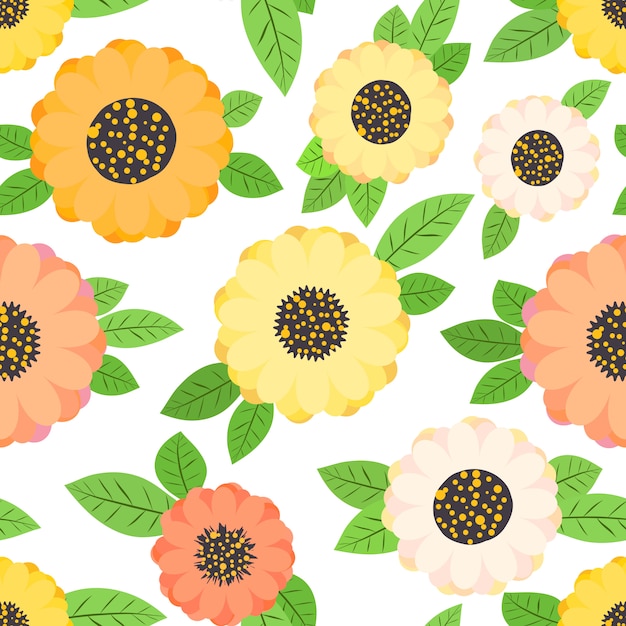 Flower seamless pattern background