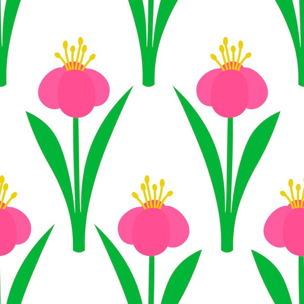 Flower seamless pattern. Floral background