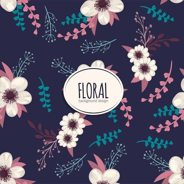 Flower seamless pattern vintage style