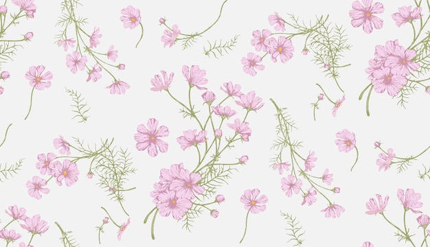 flower seamless pattern.