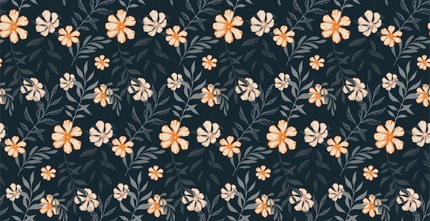 Vector flower seamless pattern.