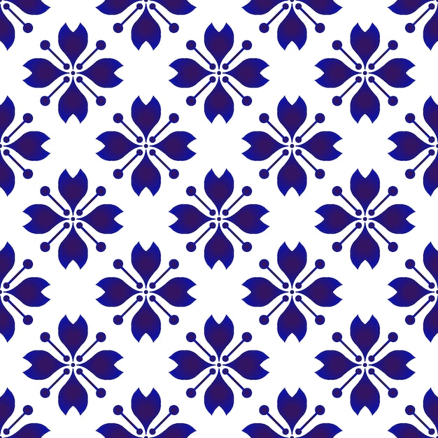 Vector flower seamless pattern