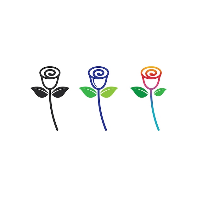 Logo e design del set di fiori per il design aziendale icona del giardino natura e fiore di bellezza