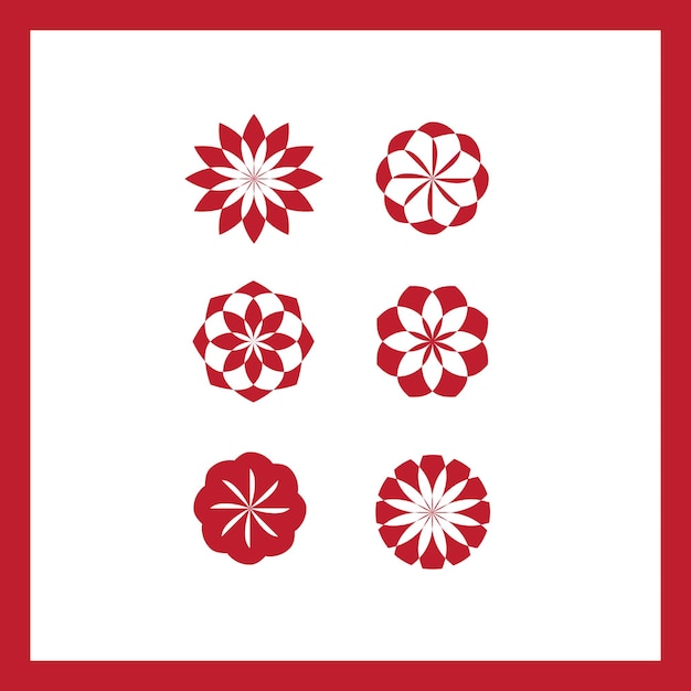 Vector flower shape icon design