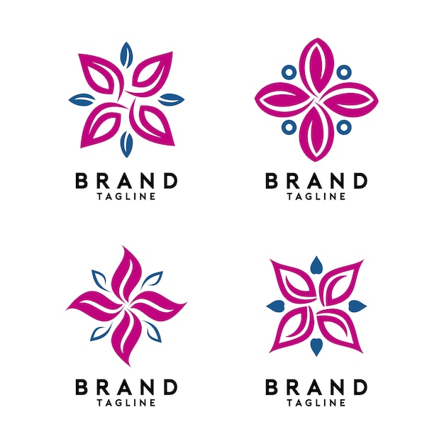 Flower Shape Logo Template Vector