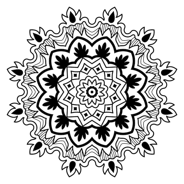 Flower shape mandala