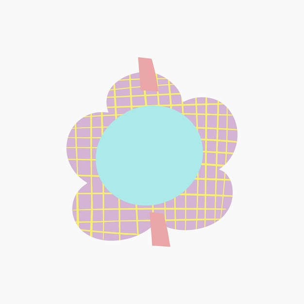 Flower shape sticky note illustration