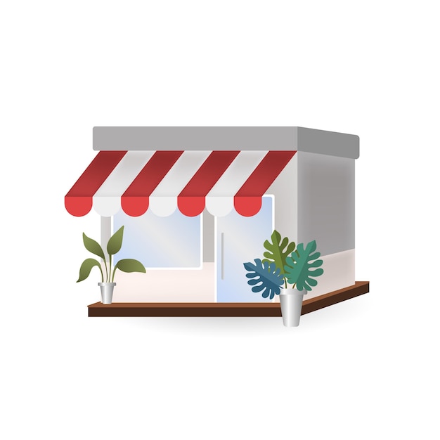 Illustrazione 3d dell'icona del negozio di fiori dalla collezione di piccole imprese icona 3d del negozio di fiori creativo per modelli di web design, infografiche e altro ancora