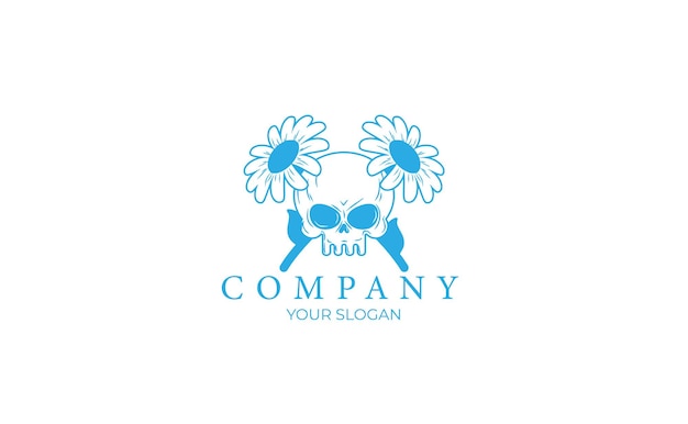 Flower skeleton Logo