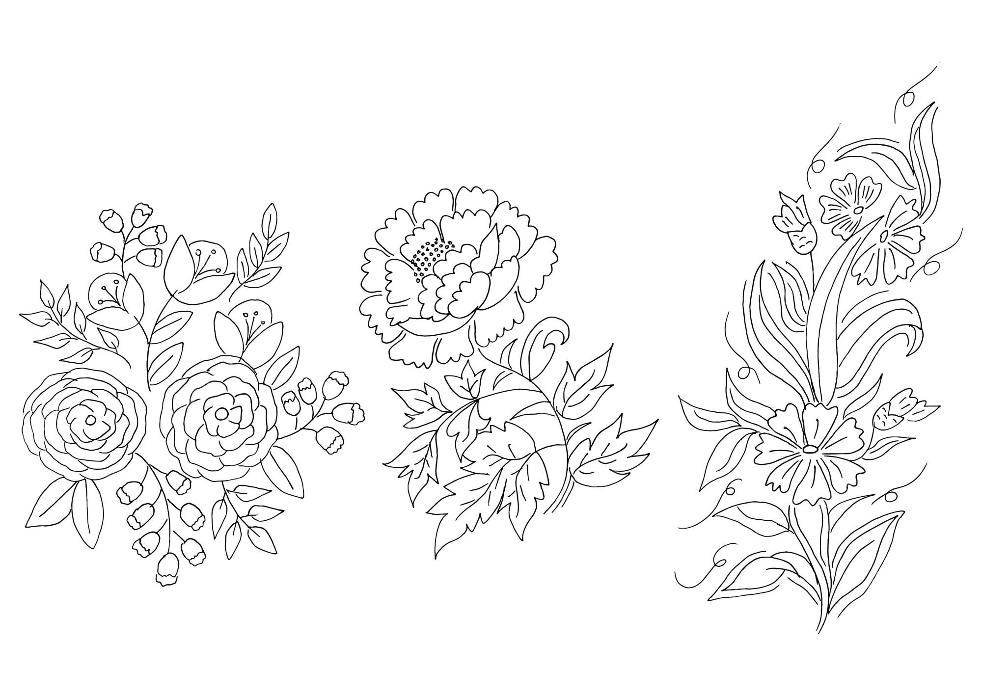 Flower Tattoo Stencil Sketch - wide 7