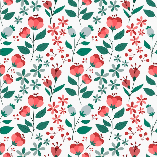 Flower spring colorful seamless pattern