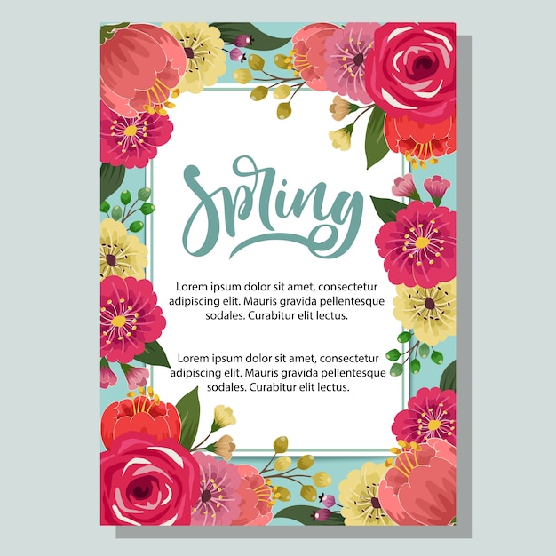 Flower spring poster