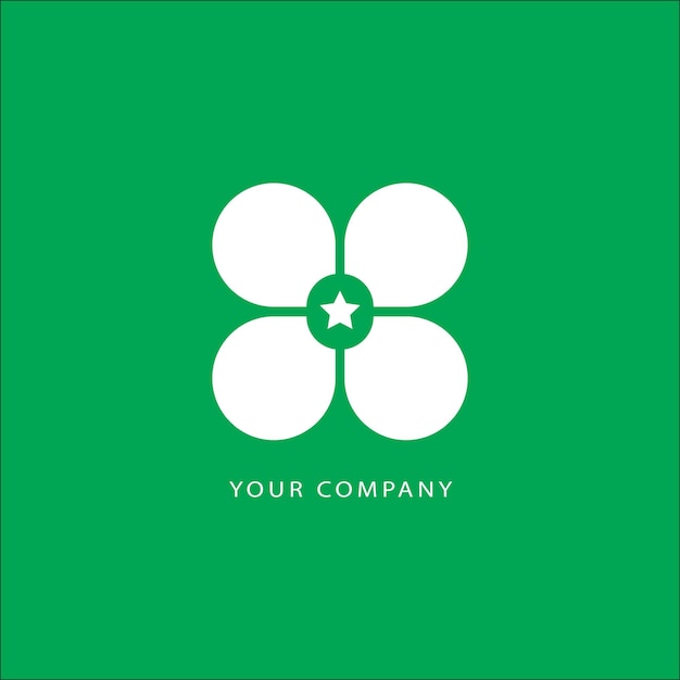 Flower and star logo for business identity