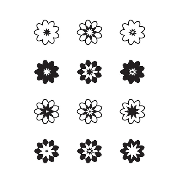 自然、生態学および環境の図の花のシンボル