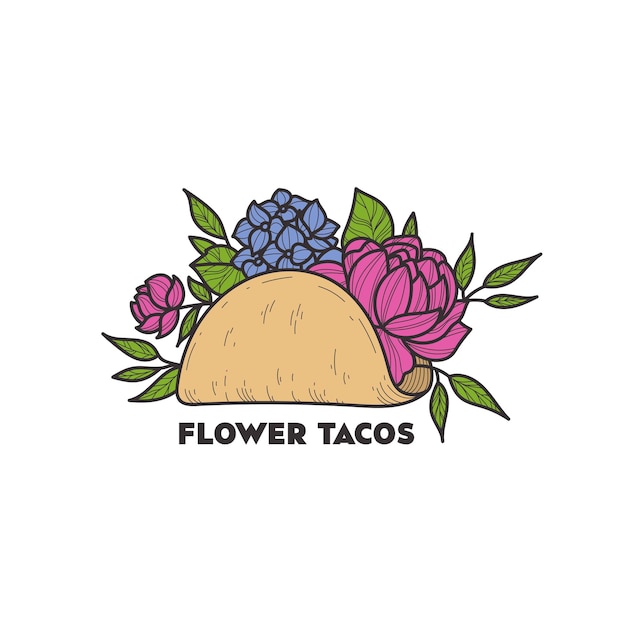 Flower Tacos floral Bloom logo