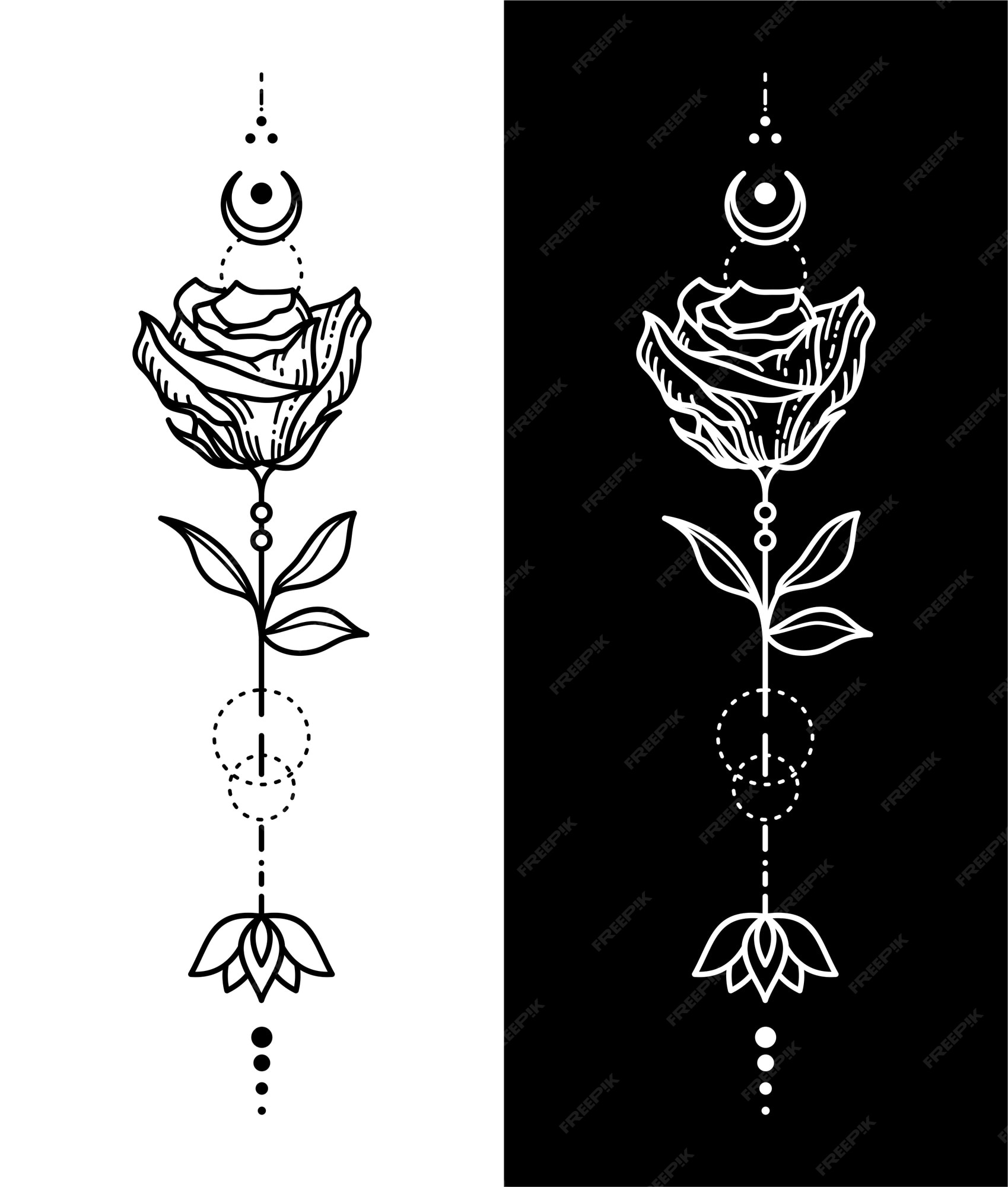 Camiseta Unissex Feminina Tattoo Chicano Tatuagem Flores Desenho Coroa (Preta) Camisa Geek - CD - Toyshow Tudo de Marvel DC Netflix Geek Funko Pop Colecionáveis