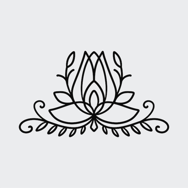 flower tattoo ornament illustration