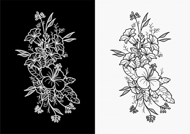 flower tattoos draw geometric hands