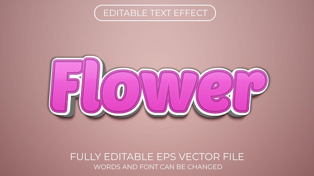 Flower text effect