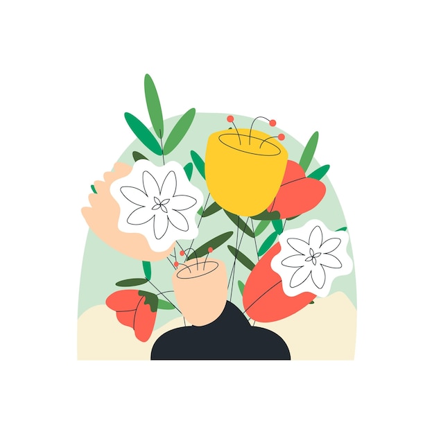 Flower Variant Vector Nature Illustration Sticker