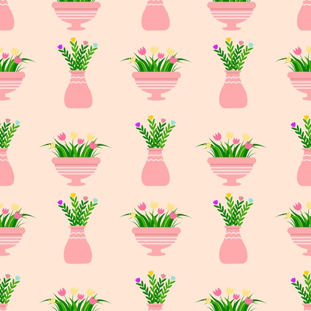 Flower Vase Vector Illustration