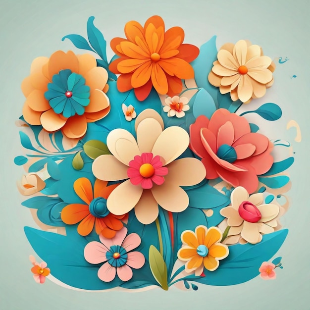 Flower vector background