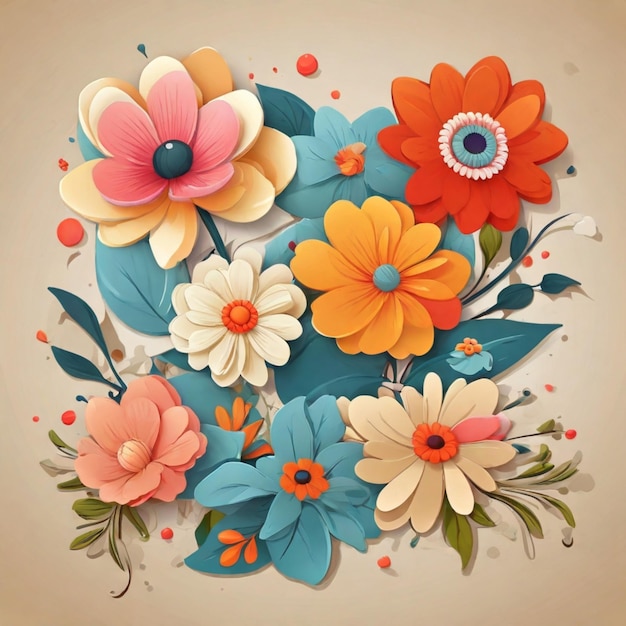 Flower vector background