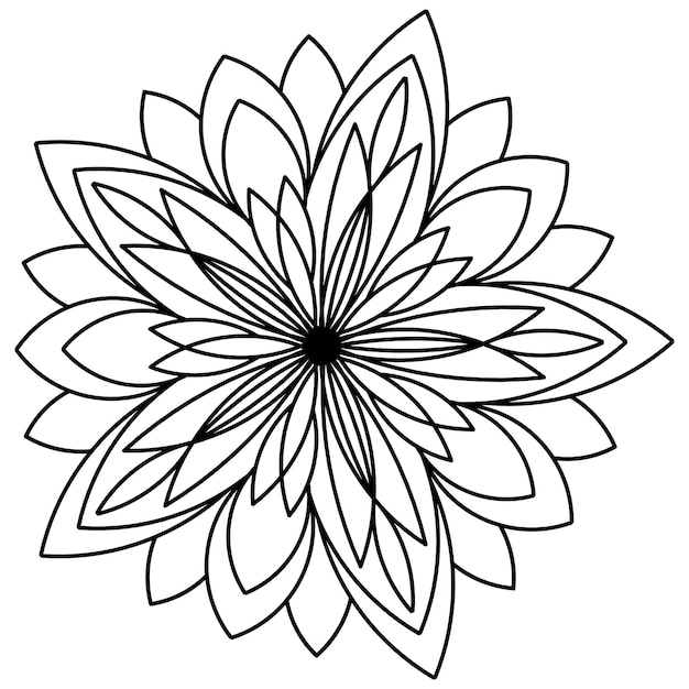 Flower vector icon Editable stroke Symbol in line art style for design logo Vector graphics