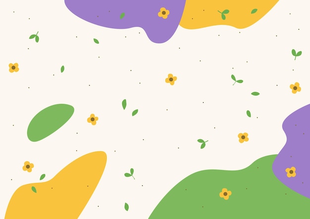 Flower vector illustration on a colorful background