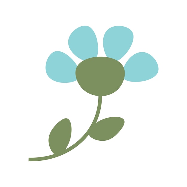 Flower vector isolated flat style