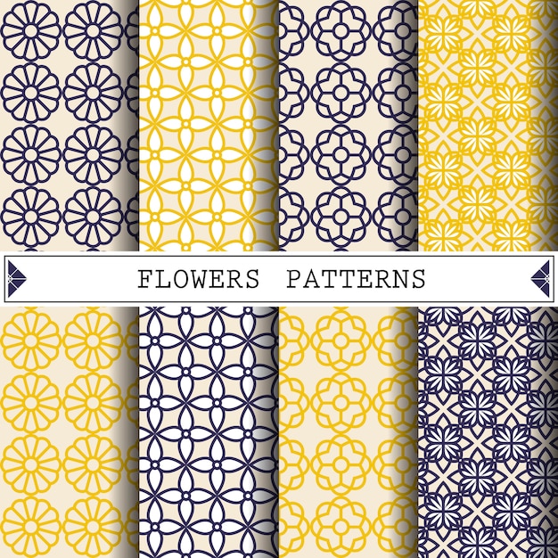 flower vector pattern for decorating web page background