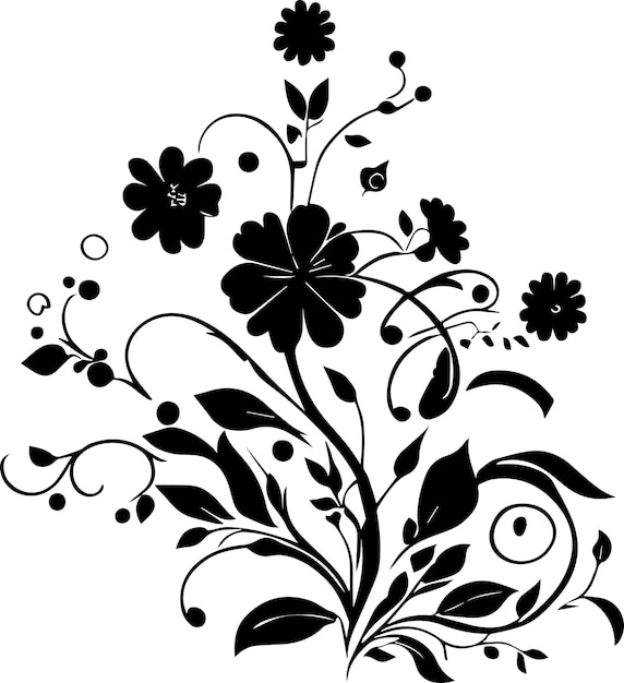 Flower Vector silhouette illustration 83