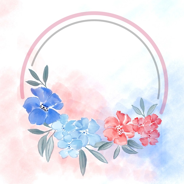 Vector flower watercolor concept