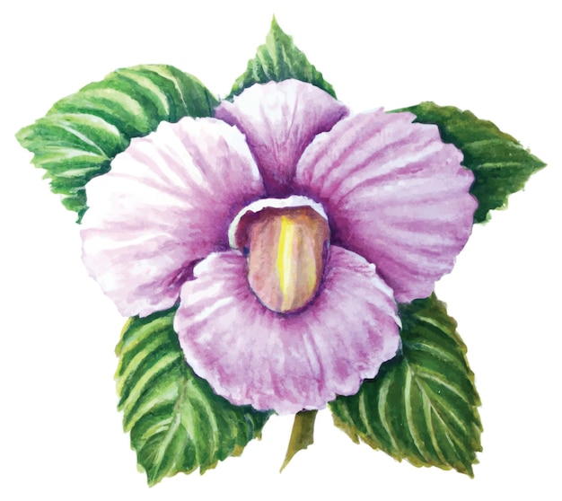 Flower in watercolor style