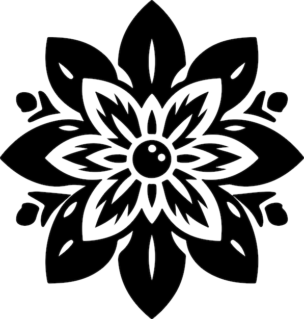 Flower with rounded petals icon