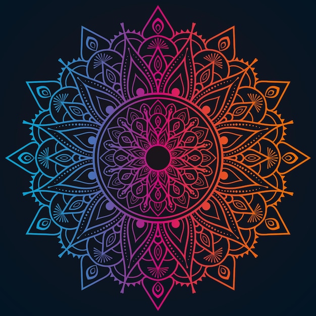 FlowerColorful mandala background Design