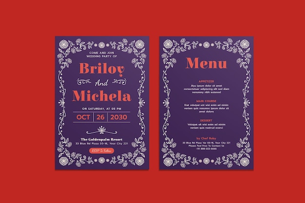 Flowerita Wedding Invitation Template