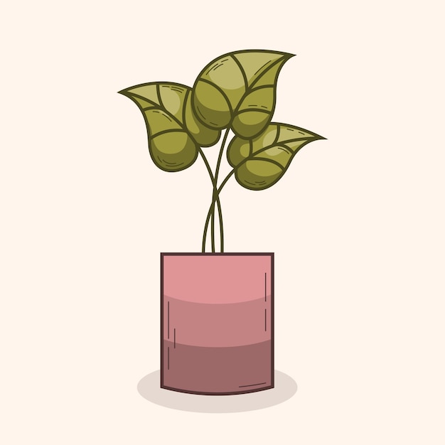 Vettore vasi da fiori o vasi con piante d'appartamento
