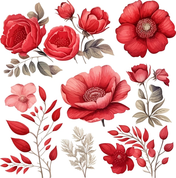 Vector flowers 21