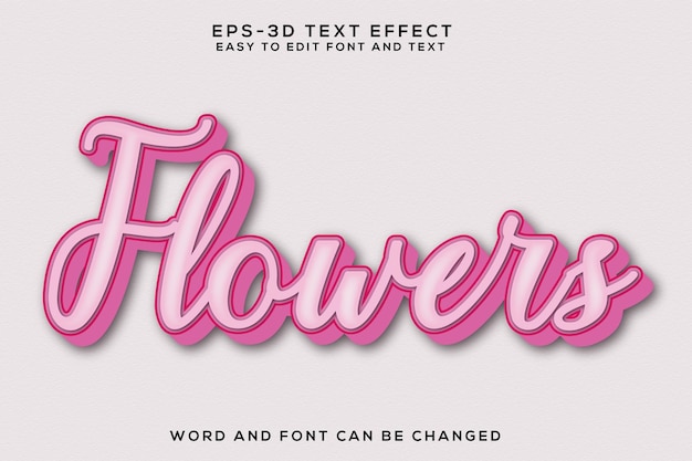 Flowers 3d text effect