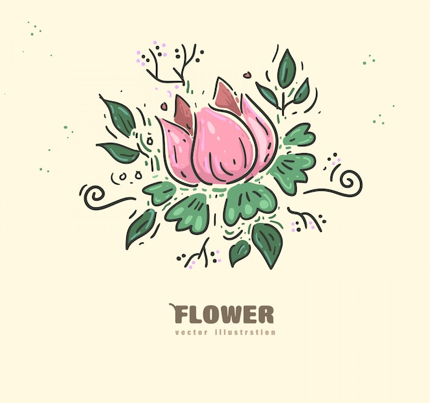 Flowers art design. flower vector illustration