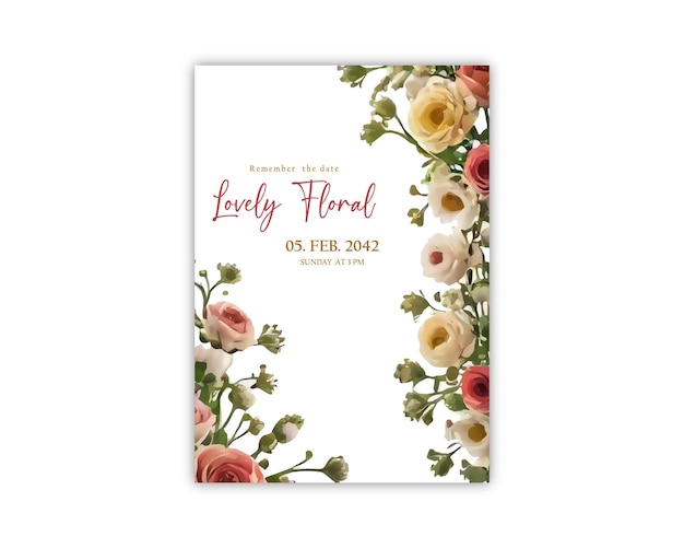 Vector flowers background greeting card and floral poster elegant decorative template vector