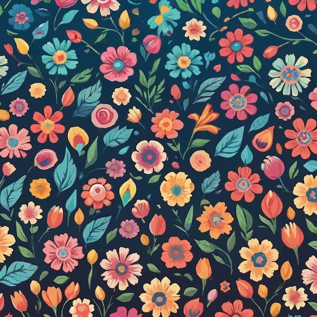 Vector flowers background