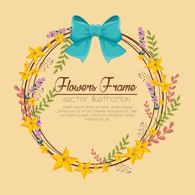 flowers beautiful frame decorative 