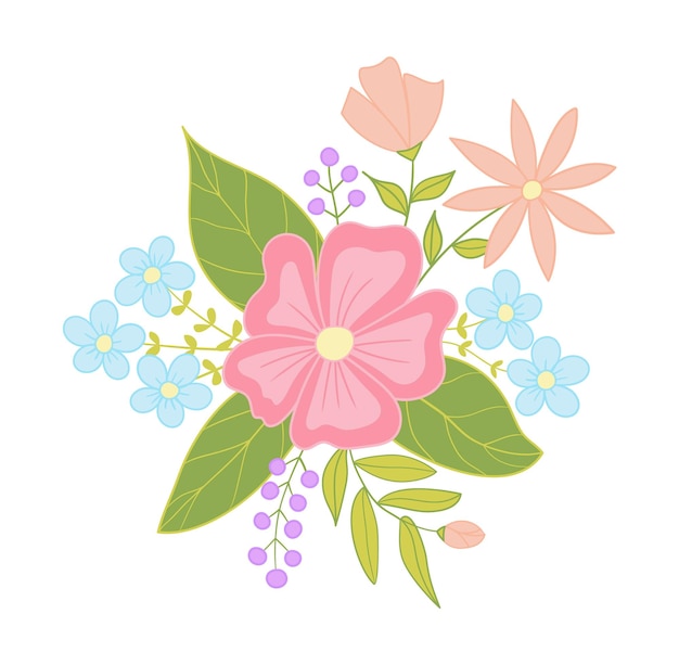 Premium Vector | Flowers bouquet