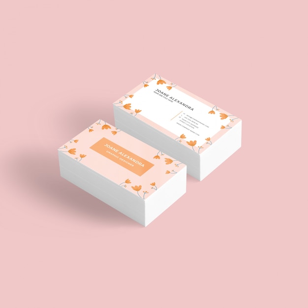 Vector flowers business card