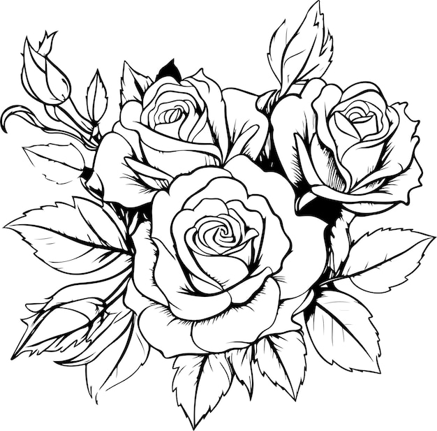 flowers coloring page