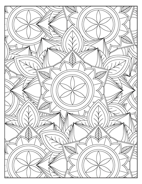 Flowers coloring pattern design